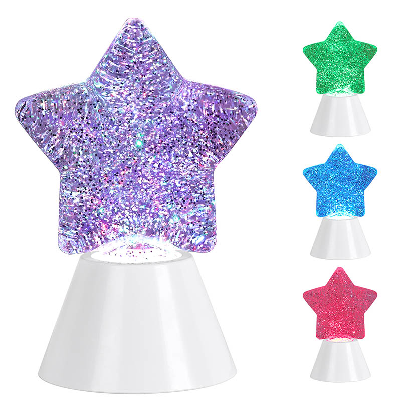 Kid Glitter Liquid Night Light с бяла основа