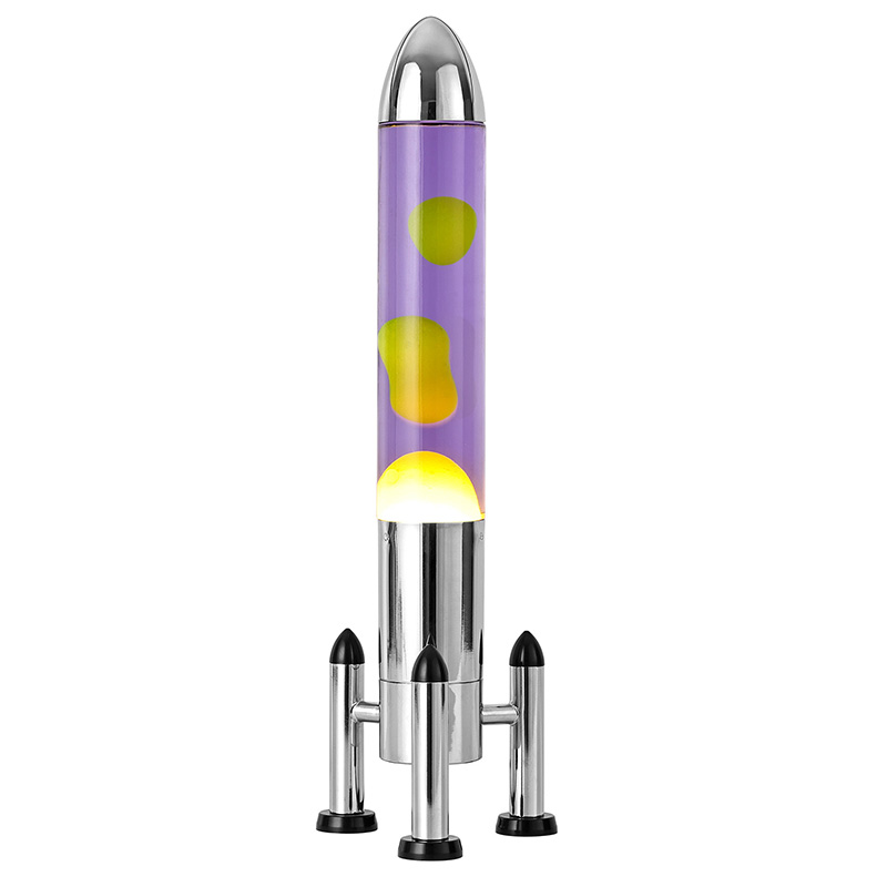 Голяма LED Lava лампа с ракетен абажур