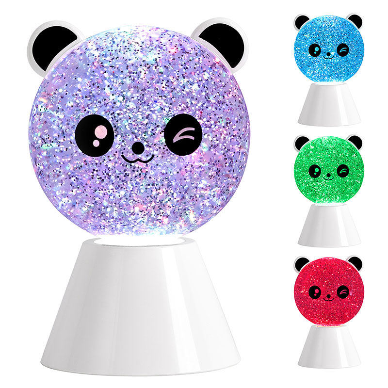 Нощна лампа Smile Panda с RGB Glitter Liquid